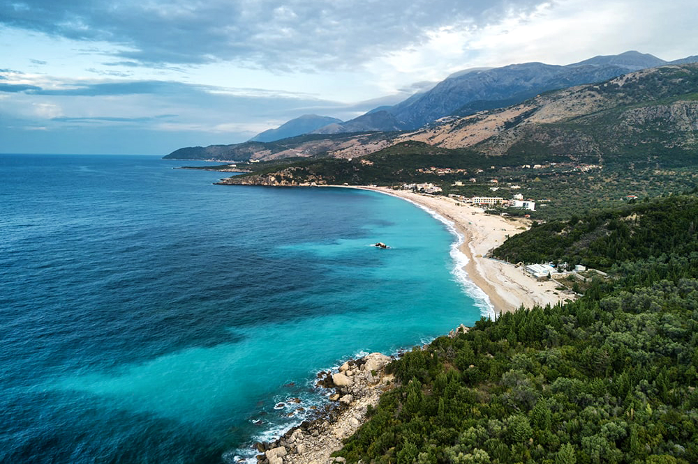 Albanian Riviera Aerial View